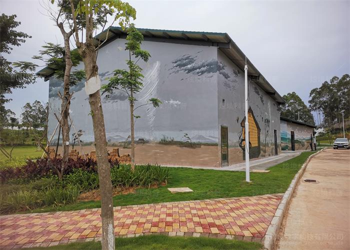 臺(tái)風(fēng)體驗(yàn)館側(cè)面造型