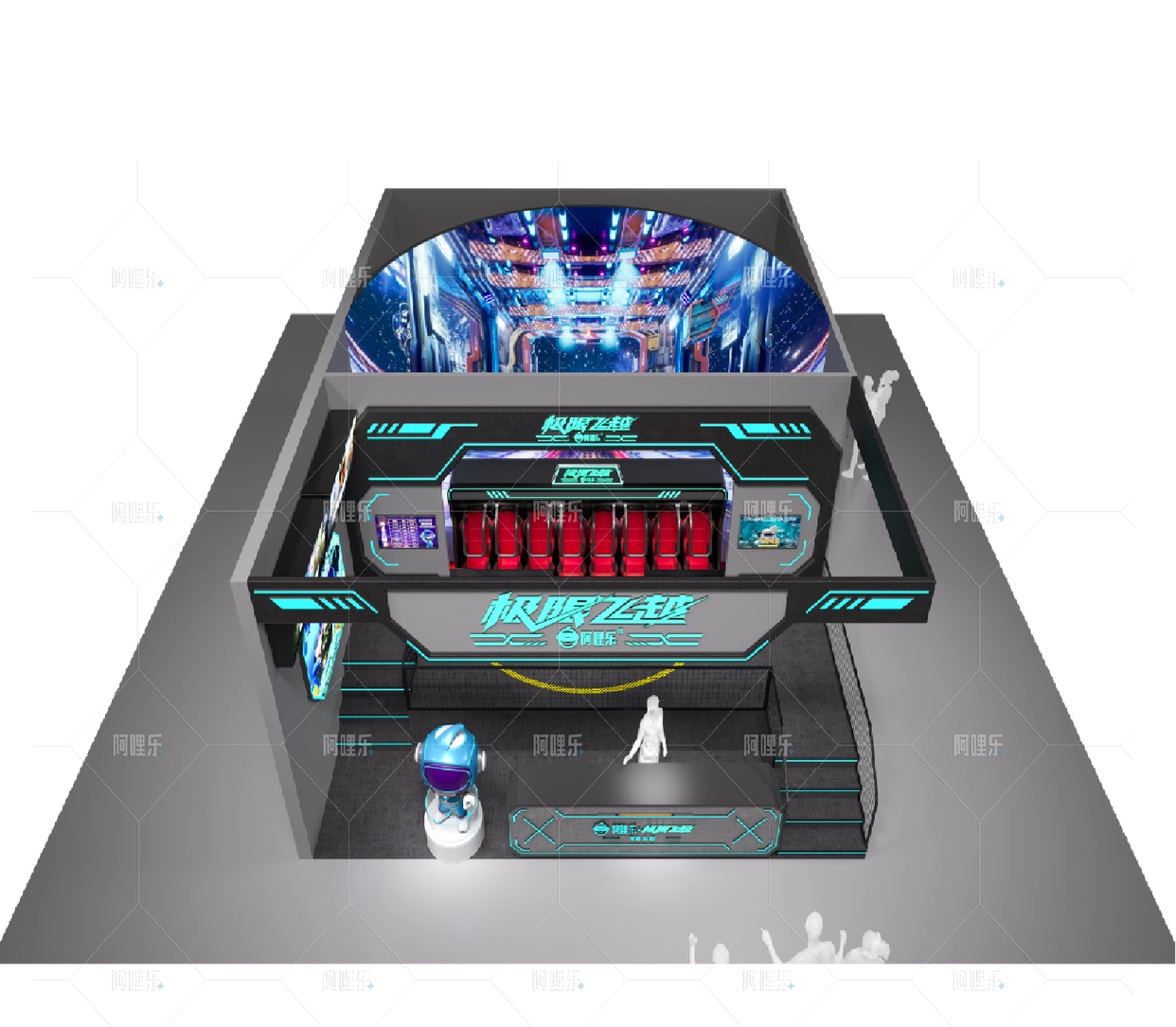 阿哩樂極限飛越——旋轉(zhuǎn)式懸空飛行影院,商超必打卡景區(qū)人氣聚攏